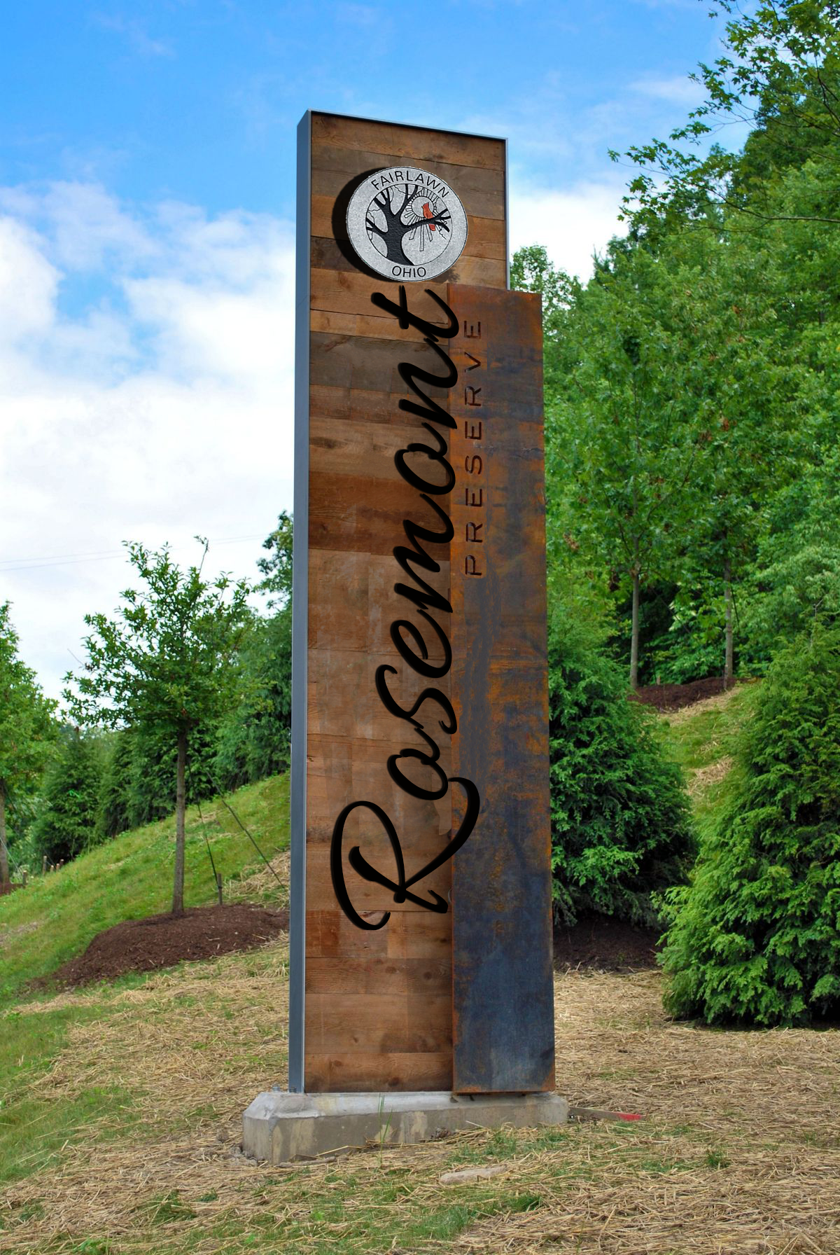 Entrance-mid vertical sign